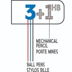 Bic Kuličkové pero a mechanická tužka 2v1 + grafitová tuha "4 Colours", blistr, 942103