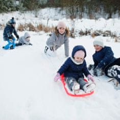 Prosperplast Plastové sáňky Pro Děti SNOW Dětské Saně se provázkem - červené