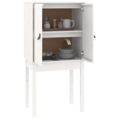 Greatstore Skříň highboard bílá 60 x 40 x 120 cm masivní borové dřevo