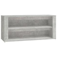 Vidaxl Botník betonově šedý 100 x 35 x 45 cm kompozitní dřevo