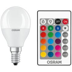 Osram LED žárovka RGBW E14 P45 5,5W = 40W 470lm + Pilot dálkové ovládání