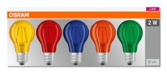 Osram 5x LED žárovka E27 A60 2W 235lm 2700K Teplá bílá MIX BAREV