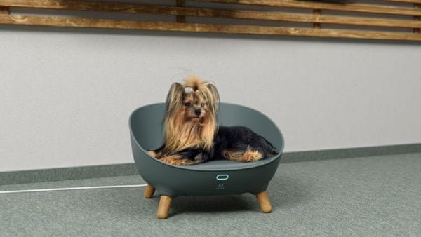 Tesla Smart Pet Sofa PS300 inteligentná pohovka múdra pohovka pre mačky pre malé psy vyhrievací pelech nastavenie teploty inteligentná zmena teploty sprievodná aplikácia ergonomické tvarovanie Android iOS manuálne nastavenie časovač úspora energie tichý chod vodeodolná podložka múdra pohovka inteligentný pelech pre zviera