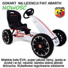 Super-Toys SKVĚLÉ LICENCOVANÉ KOLO FIAT ABARTH GOKART EVA