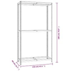 Vidaxl 2patrové regály na pneumatiky 2 ks stříbrné 110x40x180 cm ocel