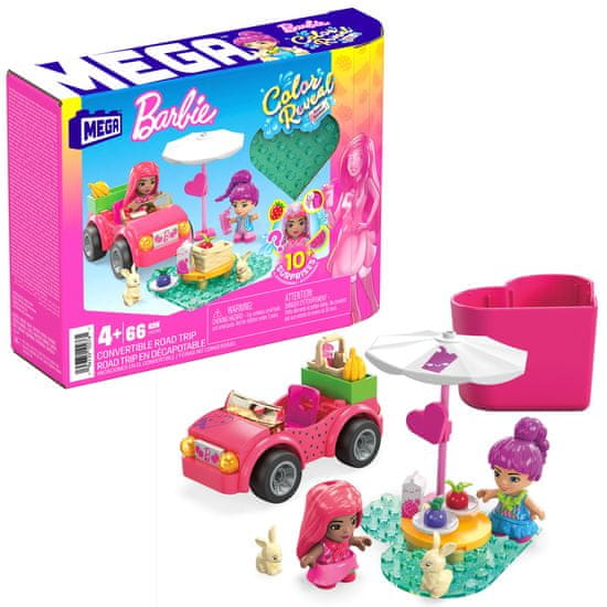 MEGA BLOKS Mega Construx Barbie Color Reveal Výlet na piknik v kabrioletu HKF90