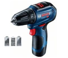 Bosch Vrtačka/šroubovák 12V 30/17Nm 2X2,0Ah Brushless , příslušenství 39 Elem Gsr 12V-30