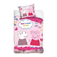 Carbotex Oboustranné bavlněné povlečení PEPPA PIG, 140/200+70/90, PP191050