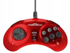 Retro-Bit SEGA Mega Drive Mini Pad Red USB PC PS3 RPi Switch