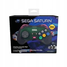 Retro-Bit SEGA Saturn Grey Pad 2,4GHz Multiplatformový