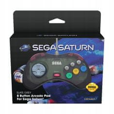 Retro-Bit Official SEGA Saturn Pad Slate Grey