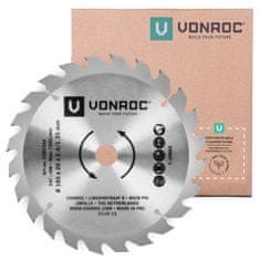 VONROC VONROC Pilový kotouč 185x20mm - 24T - Vhodný na dřevo | Univerzální