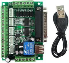 HADEX Interface MACH3 CNC pro 5 krokových motorků