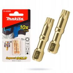 Makita 2 rázové bity Torx T30 IMPACT GOLD B-42282