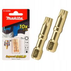 Makita 2 rázové bity Torx T30 IMPACT GOLD B-42282