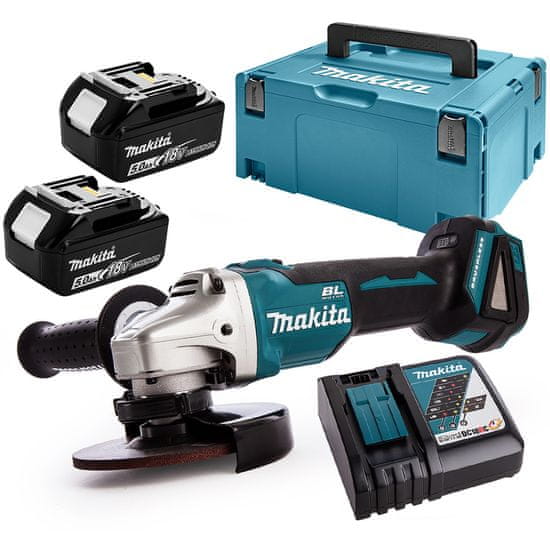 Makita DGA506RTJ 125mm bruska 18V XPT MakPak