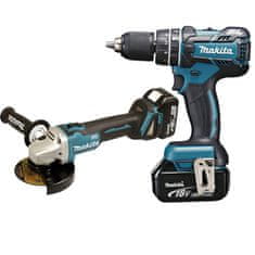 Makita DHP484 šroubovák, bruska DGA506 DLX2210TJ1