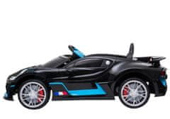 Lean-toys Auto Na Baterie Bugatti Divo Černá Lakovaná