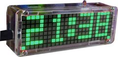 HADEX Digitální hodiny LED matrix s teploměrem - zelené, STAVEBNICE