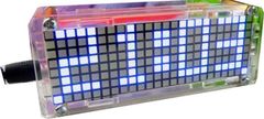 HADEX Digitální hodiny LED matrix s teploměrem - modré, STAVEBNICE