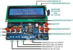 HADEX F-L-C tester s displejem LCD1602