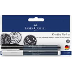 Faber-Castell Kreativní popisovač bílá/černá, BL