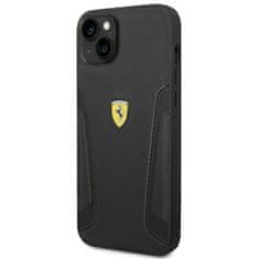 Ferrari FEHCP14MRBUK hard silikonové pouzdro iPhone 14 PLUS 6.7" black Leather Stamp Sides