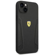 Ferrari FEHCP14MRBUK hard silikonové pouzdro iPhone 14 PLUS 6.7" black Leather Stamp Sides