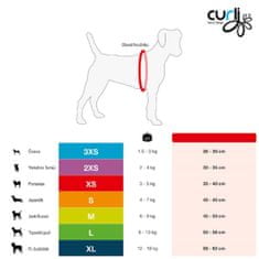 curli Postroj pro psy Merino vlna Red M, 6-9 kg