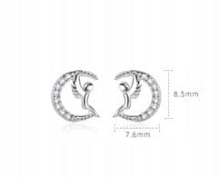 FRAISE Stříbrné náušnice stříbrní andělé na měsíci S925