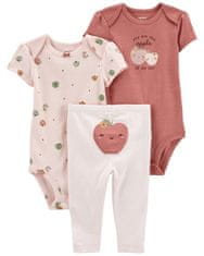 Carter's Set 3dílný body kr. rukáv 2ks, legíny Pink Apple holka NB/ vel. S 56