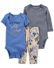 Carter's Set 3dílný body kr. rukáv, body dl. rukáv, tepláky Blue Safari kluk LBB 24m