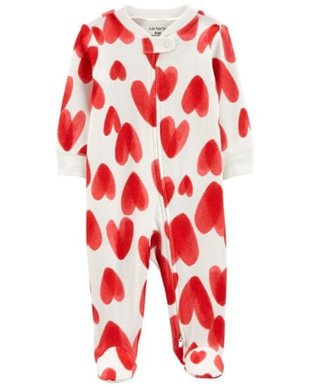 Carter's Overal na zip Sleep&Play Ivory Heart holka PRE/ vel. 46