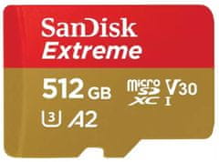 SanDisk Micro (SDXC) SanDisk Extreme 512GB 190MB/s UHS-I U3 + SD adaptér (SDSQXAV-512G-GN6MA)