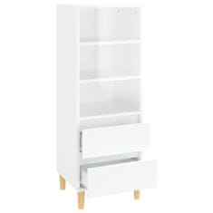 Greatstore Skříň highboard bílá s vysokým leskem 40 x 36 x 110 cm kompozit