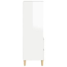 Greatstore Skříň highboard bílá s vysokým leskem 40 x 36 x 110 cm kompozit