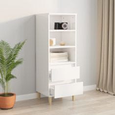 Greatstore Skříň highboard bílá s vysokým leskem 40 x 36 x 110 cm kompozit