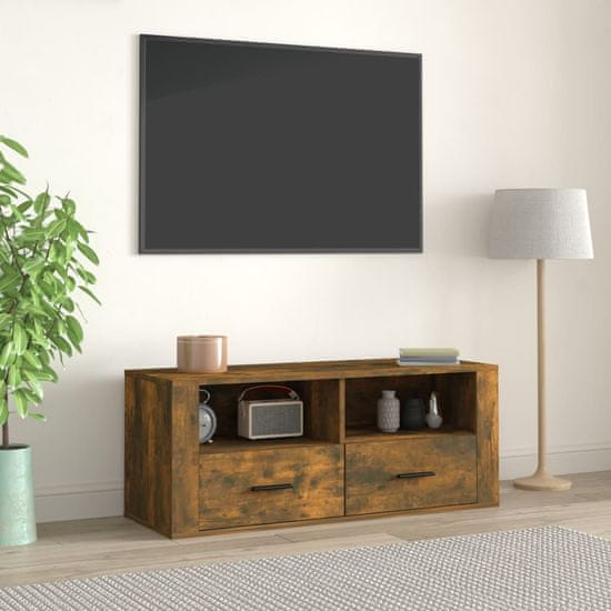 Vidaxl TV skříňka kouřový dub 100 x 35 x 40 cm kompozitní dřevo