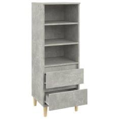 Greatstore Skříň highboard betonově šedá 40 x 36 x 110 cm kompozitní dřevo