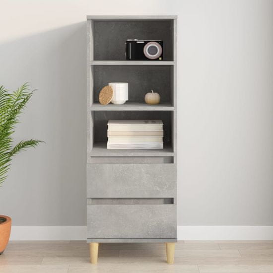 Greatstore Skříň highboard betonově šedá 40 x 36 x 110 cm kompozitní dřevo