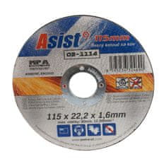 Asist Kotouč řezný na kov 115x22,23x1,6mm ASIST 03-1116