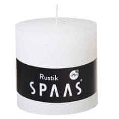 Spaas Svíčka válec rustikální 10x10cm bílá