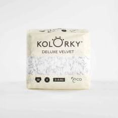 KOLORKY DELUXE VELVET Pleny jednorázové eko se sametovým povrchem S (3-6 kg) 25 ks