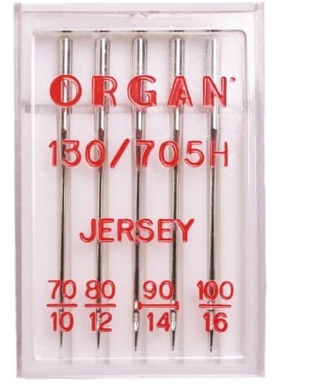 Organ jehla jersey 130/705H/70-100 Mix 5ks