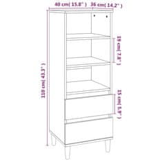 Greatstore Skříň highboard šedá sonoma 40 x 36 x 110 cm kompozitní dřevo