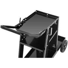 shumee Svařovací vozík s držákem plynových lahví 3 police s nosností až 80 kg