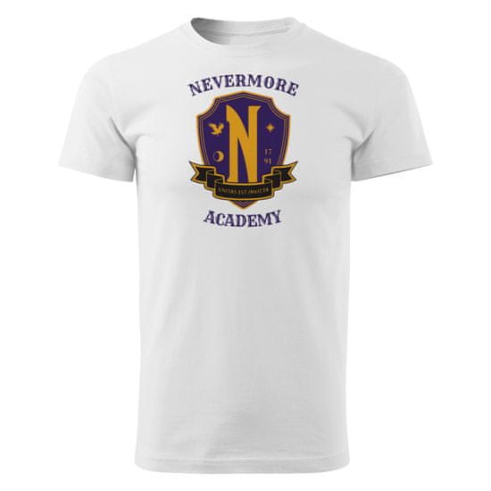 Grooters Pánské tričko Wednesday - Nevermore Academy Logo Velikost: S