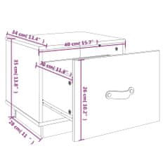 Greatstore Noční stolky 2 ks 40 x 34 x 35 cm masivní borové dřevo