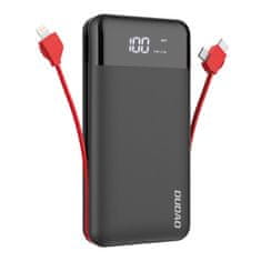 DUDAO K1Pro powerbanka 20000mAh se zabudovanými kabely Black