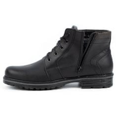 Zimní kožené boty J34S Black velikost 41